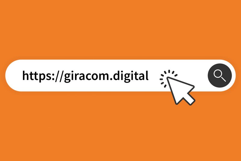 Browser-Adresszeile zeigt Domain: giracom.digital